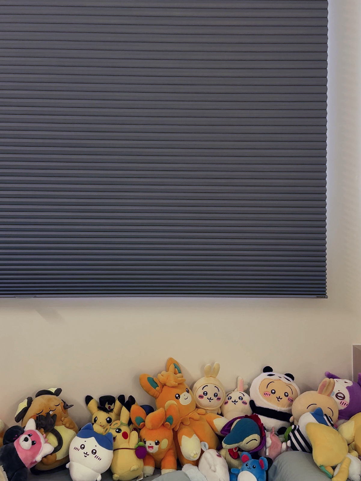 亨特無繩手推遮光風琴簾